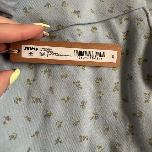 Skims Cotton Jersey Foldover Pants - Picture 4 of 6